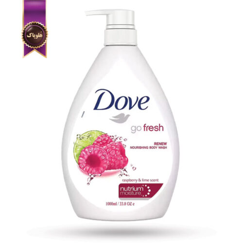 شامپو بدن داو Dove مدل عصاره تمشک و لیمو سبز Raspberry & Lime حجم 1 لیتر (اورجینال)