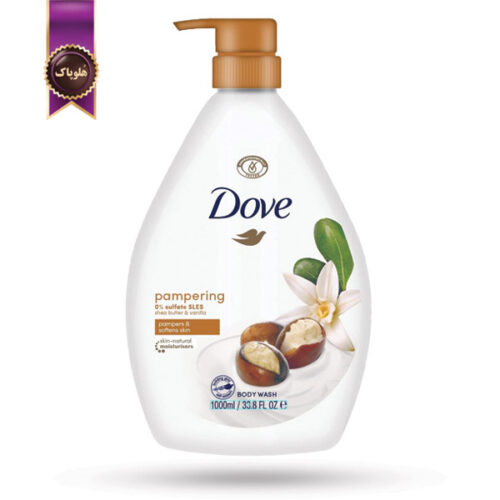 شامپو بدن داو Dove مدل عصاره شی باتر و وانیل Shea Butter & Vanilla حجم 1 لیتر (اورجینال)