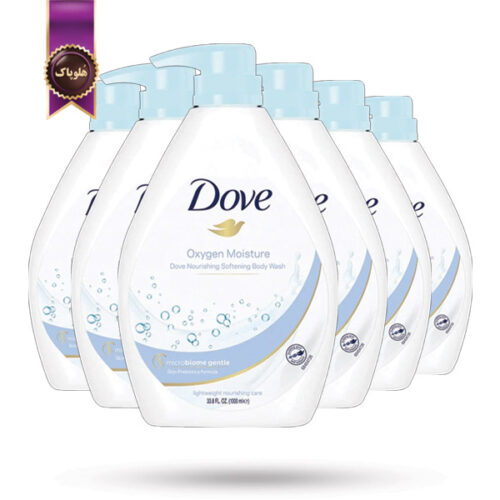 6 عدد شامپو بدن داو Dove مدل رطوبت‌ رسانی اکسیژنه Oxygen Moisture حجم 1 لیتر (اورجینال)
