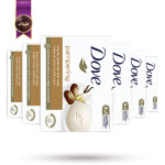 6 عدد صابون داو dove مدل عصاره کره شیا و وانیل Pampering وزن 135 گرم (اورجینال)