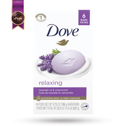 صابون داو dove مدل رایحه‌ اسطوخودوس و بابونه Relaxing پک 6تایی (اورجینال)
