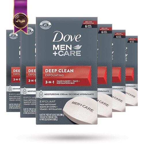 6 بسته صابون داو dove مدل Men+Care Deep Clean پک 6 تایی (اورجینال)