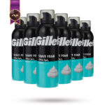 6 عدد فوم اصلاح مردانه ژیلت Gillette مدل منتول Menthol حجم 300 میلی‌لیتر (اورجینال)