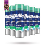 6 عدد ژل اصلاح ژیلت Gillette مدل حاوی آلوئه‌ ورا with Aloe Vera حجم 200 میلی لیتر (اورجینال)