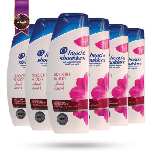6 عدد شامپو هد اند شولدرز Head & Shoulders مدل ضد شوره صاف و ابریشمی Smooth & Silky حجم 400 میلی لیتر (اورجینال)