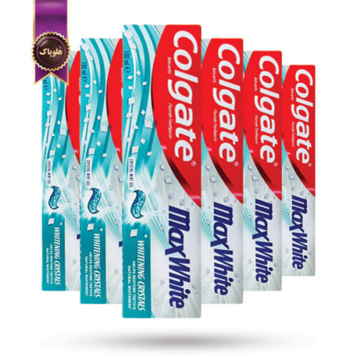 12 عدد خمیردندان کلگیت Colgate مدل Max White با کریستال‌های سفیدکننده حجم 100 میلی‌لیتر (اورجینال)