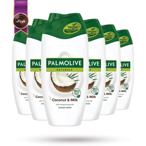 6 عدد شامپو بدن پالمولیو Palmolive مدل عصاره نارگیل و شیر Coconut & Milk حجم 250 میلی لیتر (اورجینال)