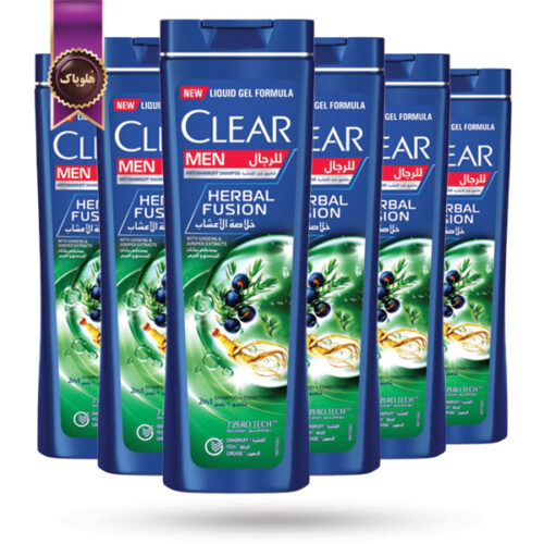6 عدد شامپو ضد شوره مردانه کلیر CLEAR مدل ترکیب گیاهان دارویی Herbal Fusion حجم 350 میلی لیتر (اورجینال)
