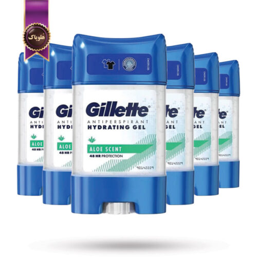6 عدد دئودورانت ژلی ضدتعریق مردانه ژیلت Gillette مدل عصاره آلوئه ورا Aloe scent حجم 7۰ میلی‌لیتر (اورجینال)