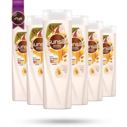 6 عدد شامپو مو سان سیلک Sunsilk مدل تقویت طبیعی مو با عسل Natural Recharge Honey حجم 400 میلی لیتر (اورجینال)