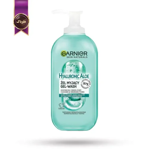 ژل شستشو صورت گارنیر Garnier مدل هیالورونیک اسید و آلوئه‌ ورا Hyaluronic Aloe حجم 200 میلی‌ لیتر (اورجینال)