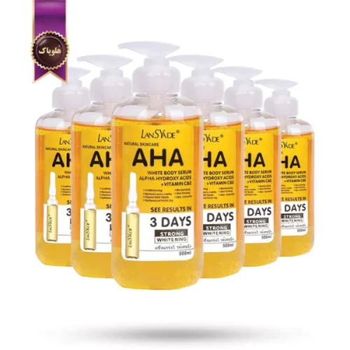 6 عدد سرم سفید کننده بدن لنسیاد Lansyade مدل آلفا هیدروکسی اسید AHA حجم 500 میلی لیتر (اورجینال)