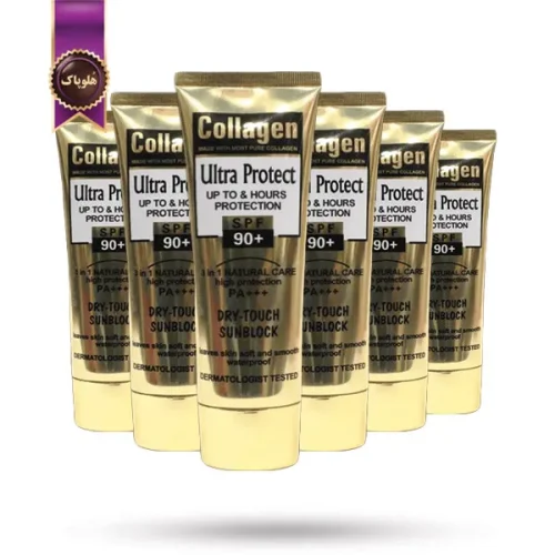 6 عدد کرم ضد آفتاب ووکالی Wokali SPF 90 مدل کلاژن اولترا پروتکت Collagen Ultra Protect حجم 100 میلی لیتر (اورجینال)