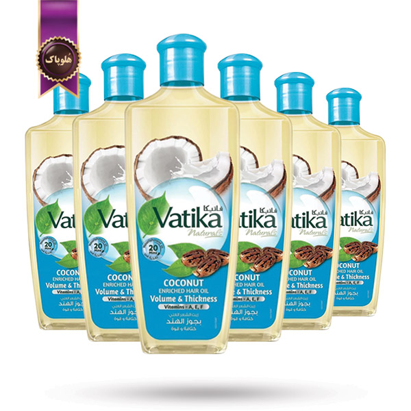 6 عدد روغن مو واتیکا Vatika مدل نارگیل Coconut حجم 200 میلی لیتر (اورجینال)