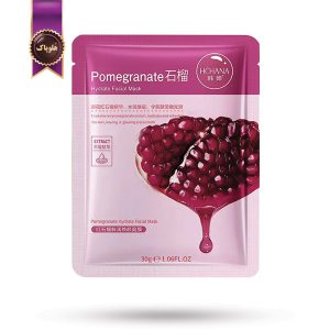 ماسک صورت ورقه‌ ای هاچانا HCHANA مدل عصاره انار Pomegranate پک 1 عددی (اورجینال)