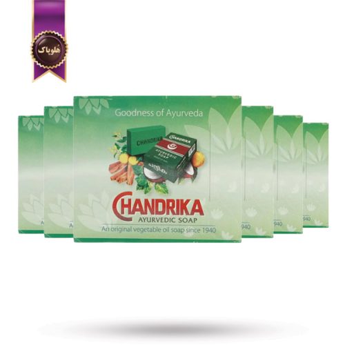 6 بسته صابون شاندریکا Chandrika مدل آیورودیک Ayurvedic پک 10 تایی (اورجینال)