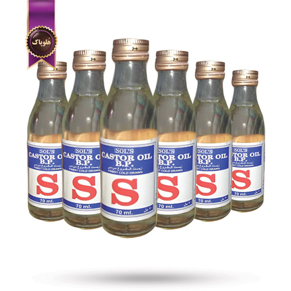 6 عدد روغن کرچک سولز Sol’s مدل بی پی B.P حجم 70 میلی‌ لیتر (اورجینال)