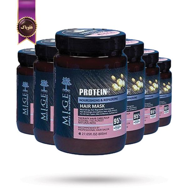 6 عدد ماسک مو میگ mige مدل پروتئین protein حجم 800 میلی لیتر (اورجینال)