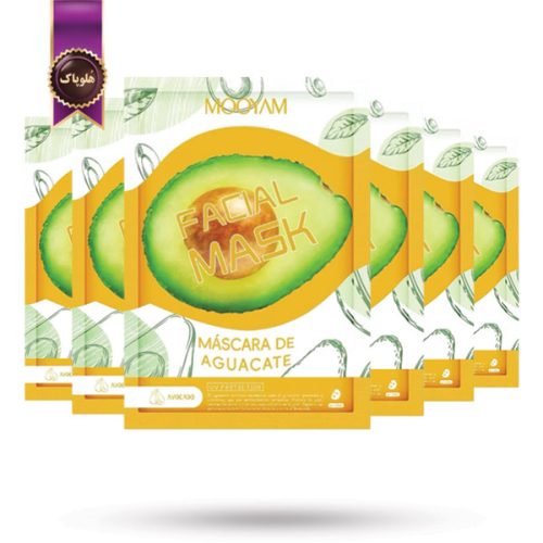 6 عدد ماسک صورت ورقه‌ ای مویام MOOYAM مدل آووکادو Avocado پک 1 عددی (اورجینال)