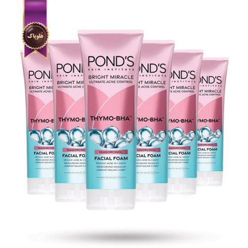 6 عدد فوم شستشو صورت پوندز Pond’s مدل آویشن و سالیسیلیک اسید THYMO-BHA وزن 100 گرم (اورجینال)