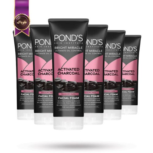6 عدد فوم شستشو صورت پوندز Pond’s مدل زغال فعال Activated Charcoal وزن 100 گرم (اورجینال)