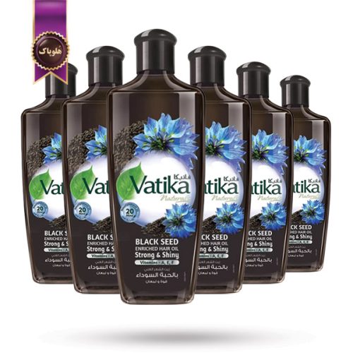 6 عدد روغن مو واتیکا Vatika مدل سیاه‌ دانه Black seed حجم 200 میلی لیتر (اورجینال)