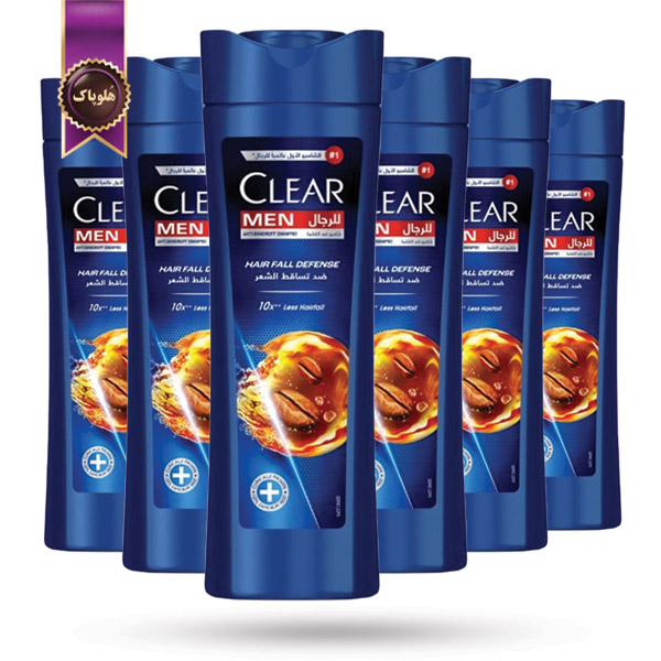 6 عدد شامپو مو مردانه کلیر CLEAR مدل ضد ریزش مو Hairfall Defense حجم 400 میلی‌لیتر (اورجینال)