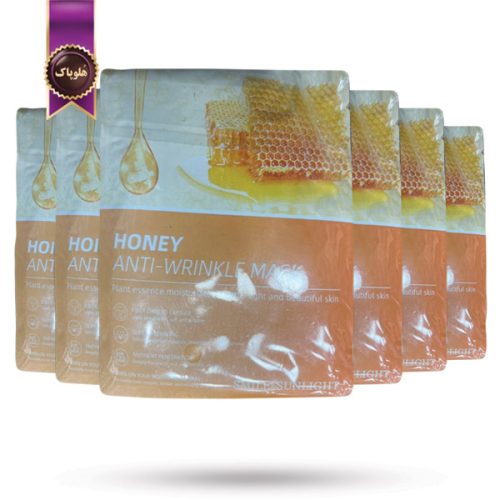 6 عدد ماسک صورت ورقه‌ ای اسمایل اند سان‌ لایت smile & sunlight مدل عسل ضد چروک Honey Anti-Wrinkle پک 1 عددی (اورجینال)