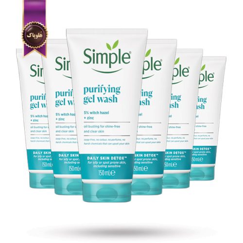 6 عدد ژل شستشو صورت سیمپل Simple مدل پاکسازی‌ کننده Purifying حجم 150 میلی‌ لیتر (اورجینال)