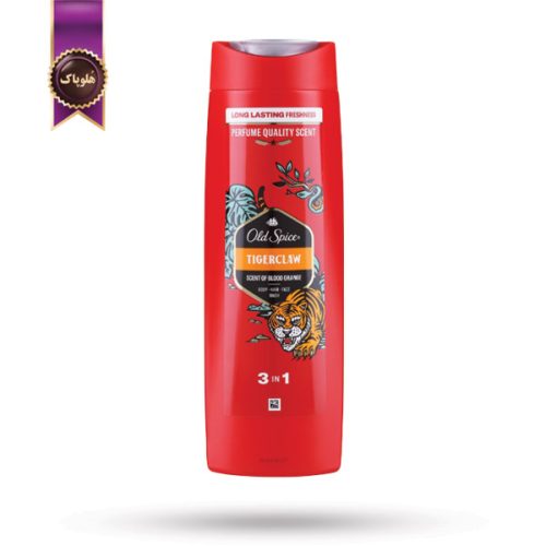 شامپو سه‌ کاره اولد اسپایس Old Spice مدل تایگر کلاو Tigerclaw حجم 400 میلی‌ لیتر (اورجینال)