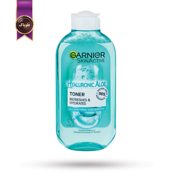 تونر صورت گارنیر Garnier مدل آلوئه ورا و هیالورونیک اسید Hyaluronic Aloe حجم 200 میلی لیتر (اورجینال)