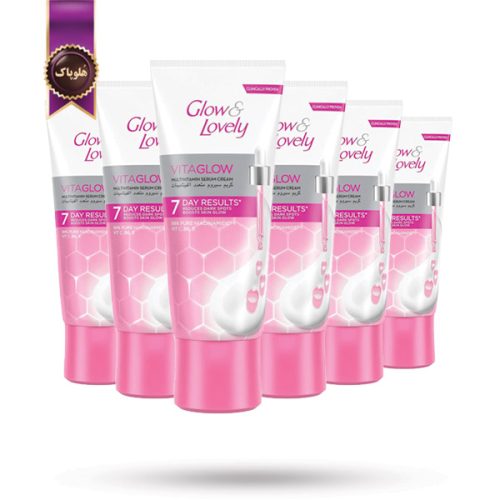 6 عدد کرم صورت سرم‌ دار فیر اند لاولی Fair & Lovely مدل ویتامینه Vitaglow وزن 75 گرم (اورجینال)