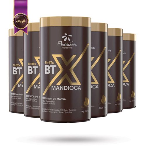 6 عدد بوتاکس مو فلور اکتیو Floractive مدل بیو بی‌ تی‌ ایکس ماندیوکا Bio BTX Mandioca وزن 1 کیلو گرم (اورجینال)