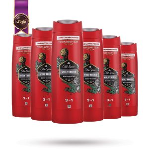 6 عدد شامپو سه‌ کاره اولد اسپایس Old Spice مدل ولف‌ تورن Wolfthorn حجم 400 میلی‌ لیتر (اورجینال)