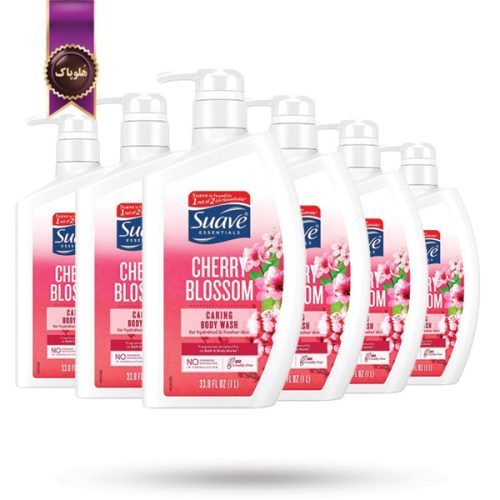 6 عدد شامپو بدن سواو Suave مدل شکوفه‌ های گیلاس Cherry Blossom حجم 1 لیتر (اورجینال)