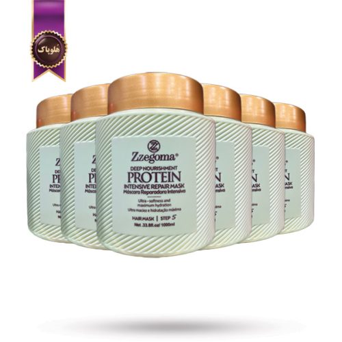 6 عدد ماسک مو زگوما Zzegoma مدل پروتئین protein حجم 1000 میلی لیتر (اورجینال)
