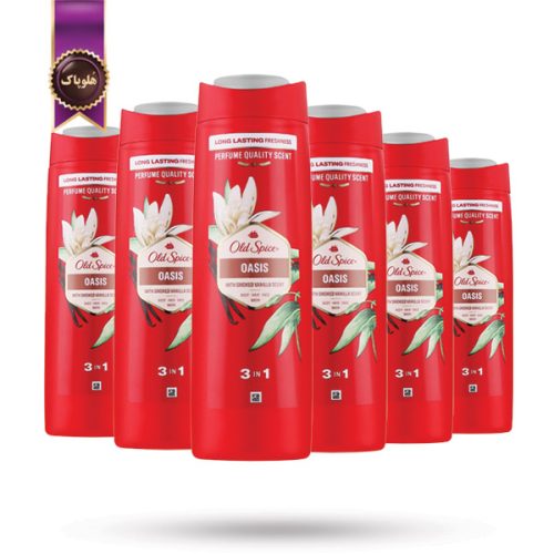 6 عدد شامپو سه‌ کاره اولد اسپایس Old Spice مدل اُسیس Oasis حجم 400 میلی‌ لیتر (اورجینال)