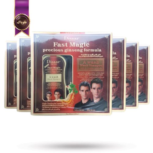 6 بسته شامپو رنگ مو دیسار Disaar مدل فرمول جینسینگ Ginseng Formula حجم 200 میلی لیتر پک 2 تایی (اورجینال)