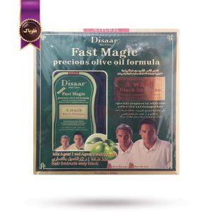 شامپو رنگ مو دیسار Disaar مدل فرمول روغن زیتون Olive oil Formula حجم 200 میلی لیتر پک 2 تایی (اورجینال)