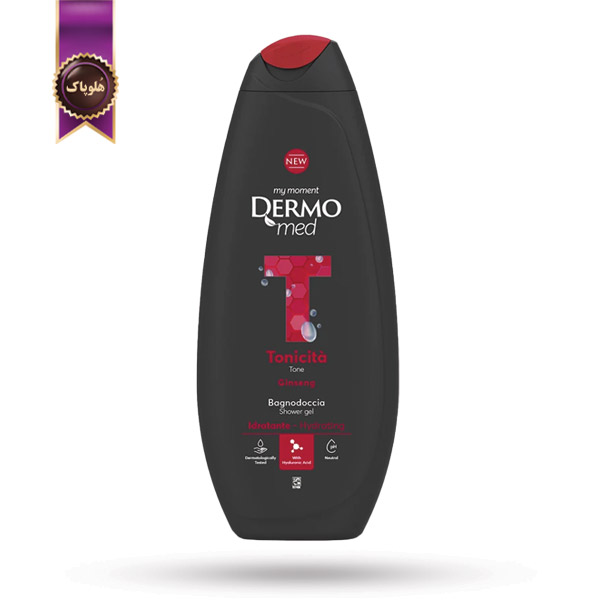 ژل حمام درمومد Dermomed مدل تقویت‌کننده با عصاره جینسینگ Tonicita Ginseng حجم 600 میلی لیتر (اورجینال)