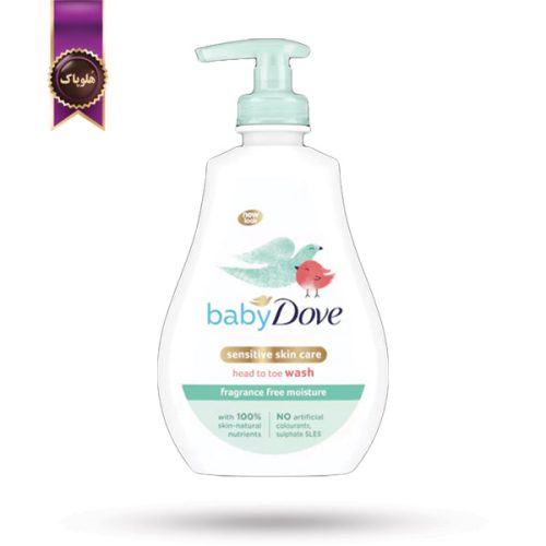 شامپو مو و بدن کودک بیبی داو Baby Dove مدل مرطوب‌ کننده بدون عطر Fragrance Free Moisture حجم 400 میلی‌ لیتر (اورجینال)