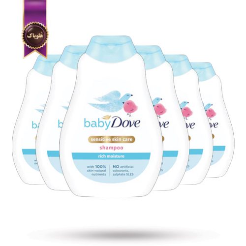 6 عدد شامپو کودک بیبی داو Baby Dove مدل مرطوب‌ کننده قوی Rich Moisture حجم 400 میلی‌ لیتر (اورجینال)