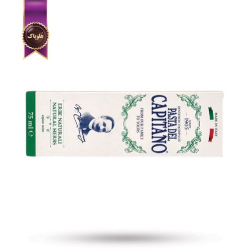 خمیر دندان پاستا دل کاپیتانو Pasta del Capitano مدل گیاهان دارویی طبیعی natural herbs حجم 75 میلی‌ لیتر (اورجینال)