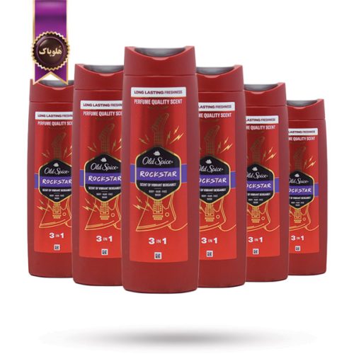 6 عدد شامپو سه‌ کاره اولد اسپایس Old Spice مدل راک استار Rockstar حجم 400 میلی‌ لیتر (اورجینال)