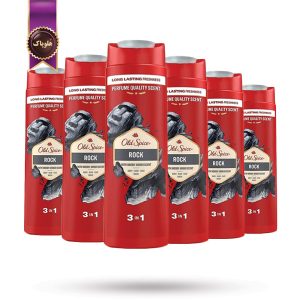 6 عدد شامپو سه‌ کاره اولد اسپایس Old Spice مدل راک Rock حجم 400 میلی‌ لیتر (اورجینال)