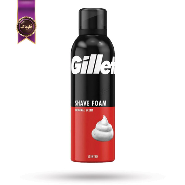 فوم اصلاح مردانه ژیلت Gillette مدل رایحه کلاسیک Original Scent حجم 300 میلی‌لیتر (اورجینال)