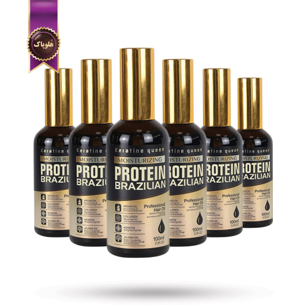 6 عدد روغن مو کراتین کویین Keratine Queen مدل پروتئینه مرطوب‌ کننده Moisturizing Protein حجم 100 میلی لیتر (اورجینال)