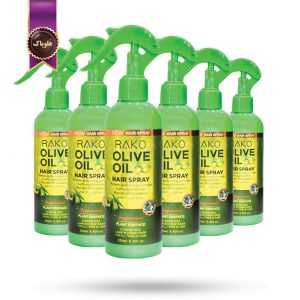 6 عدد اسپری مو راکو Rako مدل حاوی روغن زیتون Olive Oil حجم 250 میلی لیتر (اورجینال)