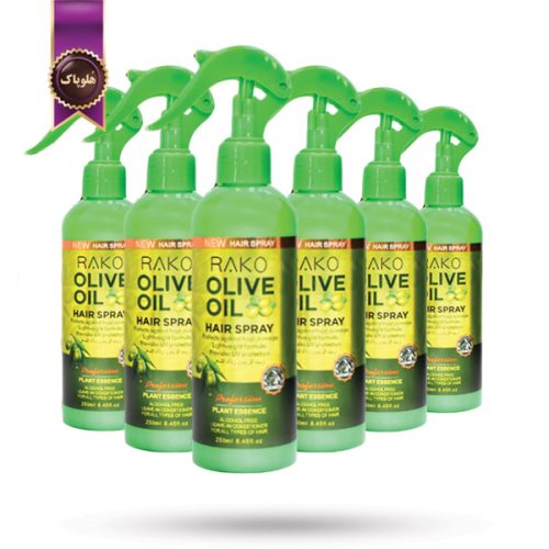 6 عدد اسپری مو راکو Rako مدل حاوی روغن زیتون Olive Oil حجم 250 میلی لیتر (اورجینال)