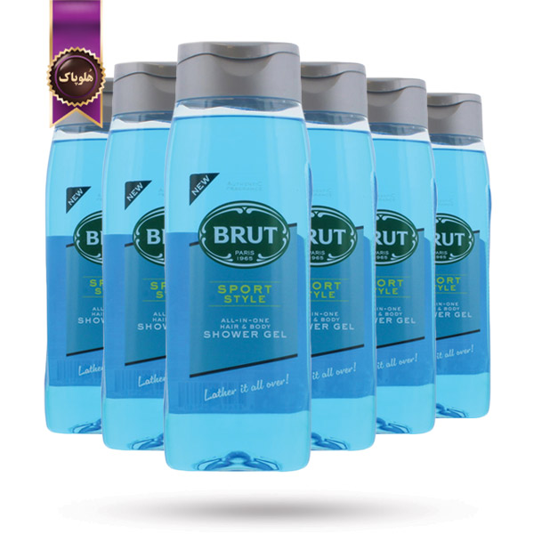 6 عدد ژل دوش 3 در 1 مردانه برات Brut مدل اسپورت استایل Sport Style حجم 500 میلی‌لیتر (اورجینال)